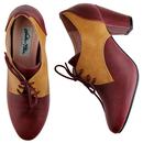 Vera LULU HUN Vintage 1940s Oxford Heels Burgundy