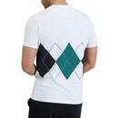 LYLE & SCOTT Retro Mod Argyle Print T-Shirt WHITE