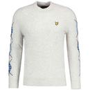 Lyle & Scott Argyle Sleeve Jumper in Light Grey Marl