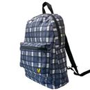 Lyle and Scott Check Laptop Back Pack in Dark Navy BA2105A Z271