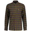 Lyle And Scott Check Flannel Button Down Shirt in Glenshee Plum LW1904V