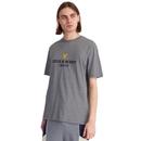 lyle and scott Club LS embroidered logo tee grey marl