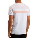 LYLE & SCOTT Mens Retro Colour Block T-shirt WHITE