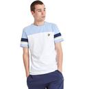 lyle and scott contrast band sleeve tee white