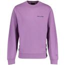 Lyle And Scott Crew Neck Embroidery Sweatshirt in Marsh Thistle ML1931V