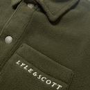 Lyle & Scott Embroidered Fleece Overshirt (Olive)