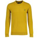 Lyle And Scott Cotton Merino Crew Neck Jumper in Ellaness Gold