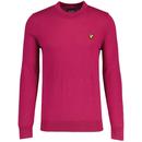 Lyle And Scott Cotton Merino Crew Neck Jumper in Rich Burgundy