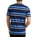 LYLE & SCOTT Retro Mod Multi Stripe T-shirt (Navy)