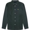 LYLE & SCOTT Retro Mod Tartan Shirt in Navy/Green