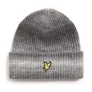 Lyle and Scott Retro 90s Ombre Ribbed Beanie Hat in Jet Black HE2317A X970 Main Photo