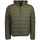 Lyle And Scott Retro 90s Lightweight Quilted Puffer Jacket in Olive