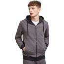Lyle And Scott Retro Zip Through Space Dye Hooded Track Top in Grey