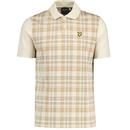 Lyle and Scott Spring Tartan Pique Polo Shirt in Luna SP2205V X588