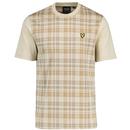 Lyle and Scott Spring Tartan Pique T-shirt in Luna