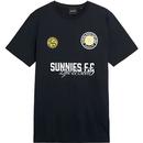 Lyle & Scott Retro Sunnies FC Football Graphic T-shirt in Dark Navy	