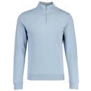 Lyle and Scott Superfine Quarter Zip Sweatshirt in Blue Ash ML2258TON X745