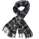 Lyle & Scott Cashmere Tartan Scarf in Jet Black