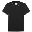 Lyle and Scott Retro Mod Tipped POlo Shirt in Black
