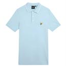 Lyle & Scott Retro Mod Tipped Pique Polo Shirt in Freshwater Blue
