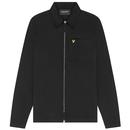 Lyle & Scott Men's Retro Mod Zip Through Twill Overshirt in Black