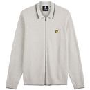 LYLE AND SCOTT Waffle Knit Tipped Polo Cardigan LG