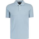 lyle and scott mens tonal eagle plain colour superfine polo tshirt ash blue