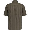 Lyle & Scott Retro Barre Short Sleeve Shirt Olive