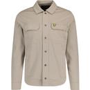 lyle and scott mens bedford retro needle cord button front overshirt heritage taupe