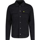 lyle snd scott mens bedford retro button through needle cord long sleeve overshirt black