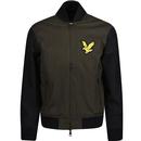 lyle and scott mens two colour zip bomber jacket olive black