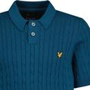 Lyle & Scott Retro Mod Cable Knitted Polo Shirt AN