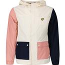 lyle and scott mens colour block lightweight zip jacket off white