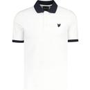 Lyle & Scott Tonal Ringer Pique Polo Shirt (White)