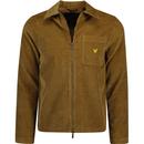 lyle and scott mens cord zip overshirt harness brown