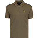 lyle and scott mens donegal archive speckled jersey polo tshirt linden khaki