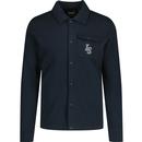 lyle and scott mens emblem loopback collared track jacket navy