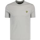 lyle and scott mens inset collar crew neck tshirt cold grey