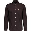 lyle and scott mens button down plain coloured long sleeve oxford shirt sediment brown