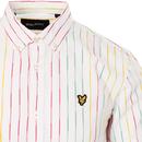 LYLE & SCOTT Retro 80s Neon Multi Stripe Shirt