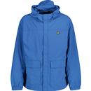 lyle and scott mens hooded pocket short parka jacket spring blue
