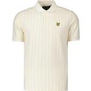 lyle and scott mens pinstripe jersey polo tshirt off white