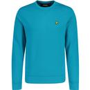 lyle and scott mens plain coloured crew neck sweatshirt leisure blue