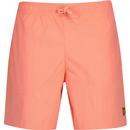 lyle and scott mens classic plain coloured drawstring swim shorts vibrant coral