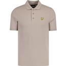 lyle and scott mens mod slim fit plain polo tshirt taupe