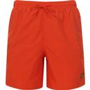 lyle and scott back pocket plain drawstring swim shorts burnt orange