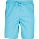 lyle and scott mens classic retro drawstring swim shorts blue scorch
