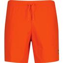 lyle and scott mens classic plain drawstring swim shorts tangerine