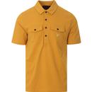 lyle and scott mens two pocket jersey polo tshirt amber yellow