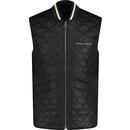 lyle and scott mens quilted twin tipped zip gilet jet black